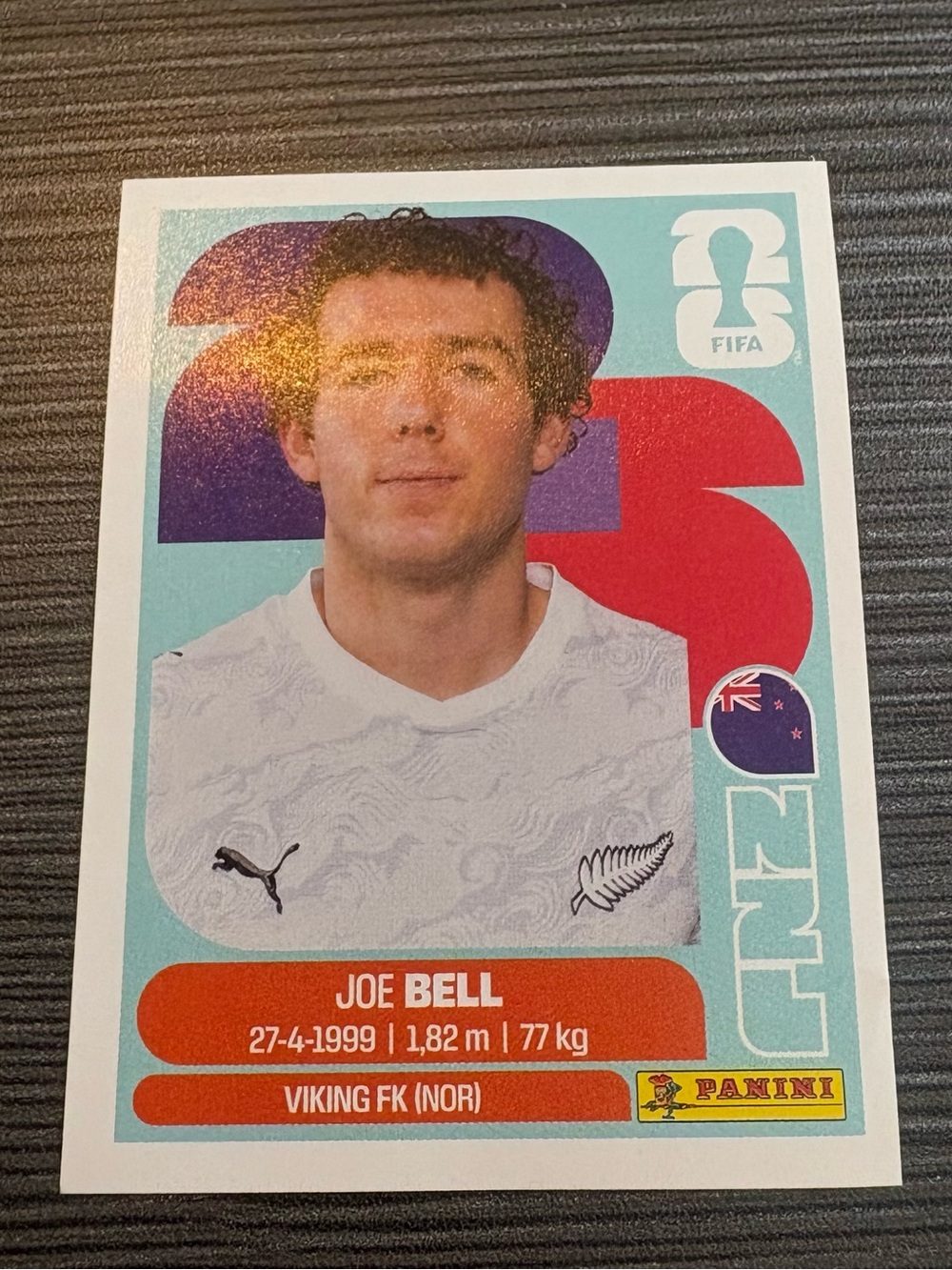 Panini FIFA World Cup 2026 New Zealand - Joe Bell Sticker